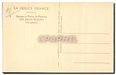 Les Baux-de-Provence — Widok ogólny — Les Éditions d'Art Vrigné — Rewers