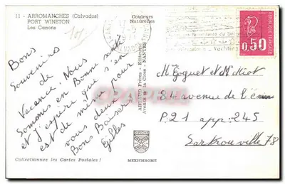 Arromanches - Port Winston — Os Canhões — Artaud Frères - Editores — Verso