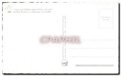 Cassis — Calanque de Port-Pin — Wydawnictwo Clapier — Rewers