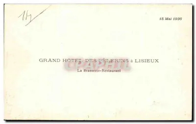 Grand Hôtel dos Peregrinos em Lisieux — A Brasserie-Restaurant — editor — Verso