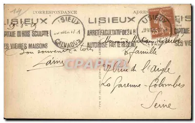 Lisieux — Häuser der Grande Rue — Verlag: Veque & Demolliens — Rückseite
