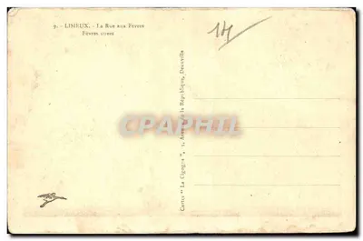 Lisieux — Ulica z Fèvres — wydawca Deauville — Rewers
