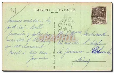 Langrune-sur-Mer — Godzina kąpieli — G. Arland, wydawca, nr 8 — Rewers