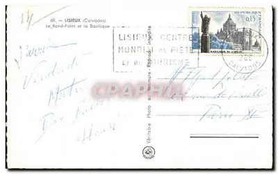 El Rond-Point y la Basílica — Lisieux (Calvados) — Ediciones del Turismo — Reverso