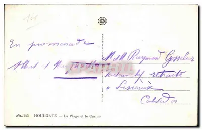 Houlgate — Plaża i Kasyno — C° des Arts Holmecanique — Paris - Strasbourg — Rewers
