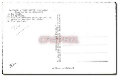 Houlgate — vista panorâmica — Edições La Cigogne — Verso