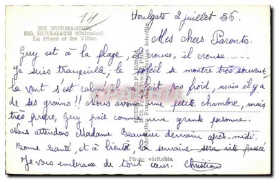 Houlgate (Calvados) — strand en villas — Greff — Achterkant