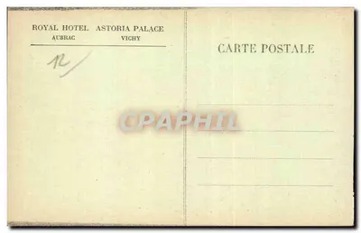 O Roc e a estrada de Aubrac para Saint-Chély-d'Aubrac — Aubrac (Aveyron) — Royal Hotel Astoria Palace, Vichy — Verso