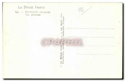 Espalion (Aveyron) — Vista geral — Les Editions d'Art Français — Verso