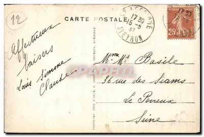 Camp du Larzac (Aveyron) — Ogólny widok (strona wschodnia) — C. Dennel & Gourion — Rewers