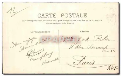 Kasteel van Cabrières — Avennion — Uitgever A. Guillard, boekhandelaar in Millau — Achterkant