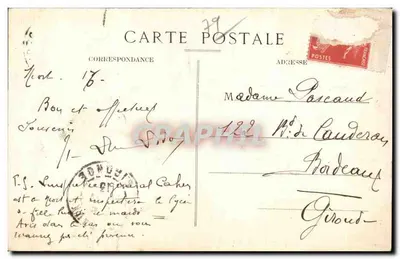 Niort i jego okolice — Widok z Marais de la Sèvre w La Garette — Zbiór Max Ménard — Rewers