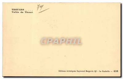 Thouars — Dolina Thouet — wydawca Rayquuntene — Rewers