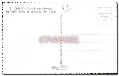 Chef-Boutonne — A Velha Igreja de Javorzay (século XII) — Éditions Gaby — Verso