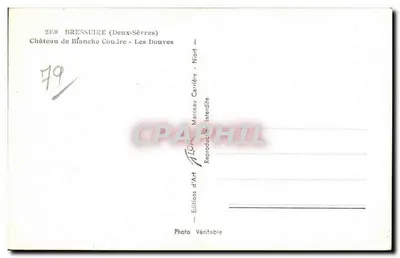 Zamek Blanche-Coultre — Zbiorniki — Bressuire (Deux-Sèvres) — Éditions d'Art Flor — Rewers