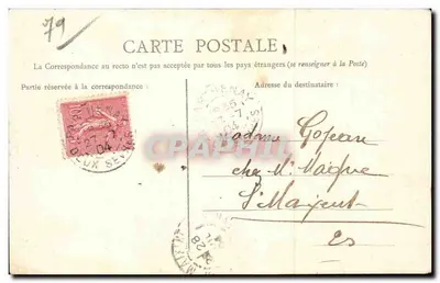 Parthenay — Wieża zegarowa — Wydane przez V. G. — Rewers