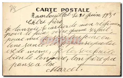 Rambouillet — Dzielnica Vénerie — 4. Husarze. D.D. — Rewers