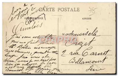 Asilo Nacional do Yésinet — Entrada — editor não identificado, número de série não visível — Verso