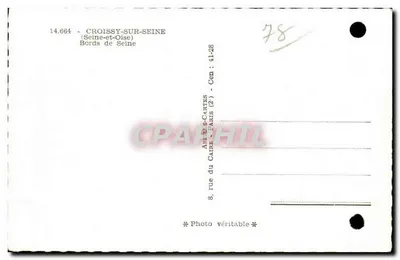 CROISSY-SUR-SEINE — Margens do rio Sena — Abeille-Cartes, Paris — Verso