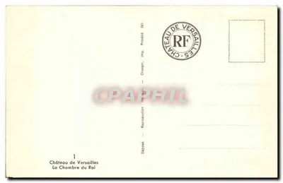 Castelo de Versalhes — A Câmara do Rei — Editor Draeger — Verso