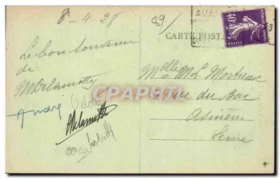 Avallon — Vallée du Cousin. Route de Pontaubert — Édit. H. Couron — Rewers