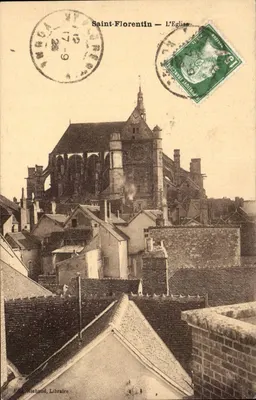 Saint-Florentin — A Igreja — Editora Michaud, Livreiro
