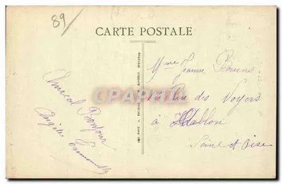 Saint-Florentin — A Igreja — Editora Michaud, Livreiro — Verso