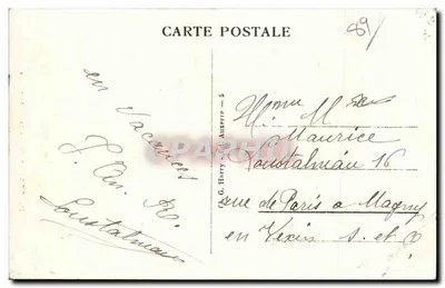 MERRY-SUR-YONNE - A Rocha Perforada — G. Harry - Ed. Augerre - n°5 — Verso