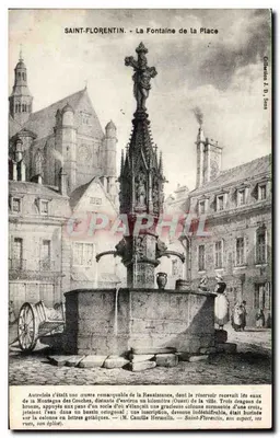 Saint-Florentin — A Fonte da Praça — Coleção J.D. Sours