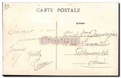 Châtel-Censoir — A Pedra que Gira — Editor desconhecido, n° 43 — Verso
