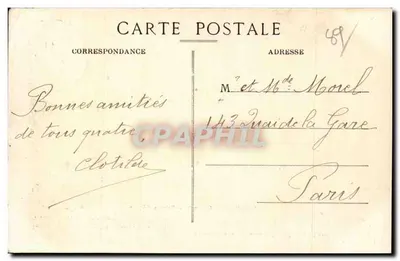 Joigny (Yonne) — Stuwmeer van Épizy — Collectie J. D te Sens — Achterkant