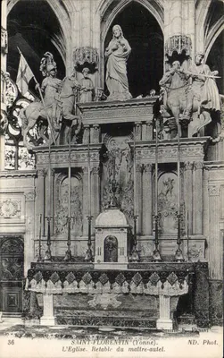 Saint-Florentin (Yonne) — A Igreja. Retábulo do altar-mor. — Librairie E. Pesant, n°36