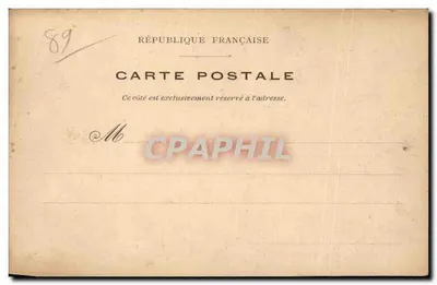 Ponte sobre a Yonne — Igreja de São Maurício — Livraria C. Plaquette, Sens — Verso