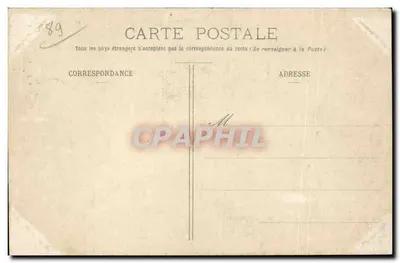 St-Père-sous-Vézelay — Beeldhouwwerken op de gevel van de kerk — Pothain, uitgave Avalloz — Achterkant