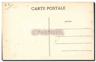 Poitiers (Vienne) — A Caserna do 109º de Artilharia — A Virgem das Dunas e o Hospital Pasteur — Jules Robuchon, fot. Poitiers 1904 — Verso