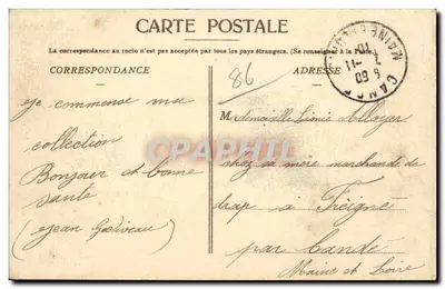 Poitiers — Panorama. Widok z Jambe à l'Ane. — Rewers