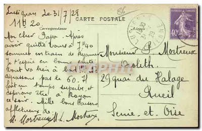 Lusignan (Vienne) — O Velho Castelo Méluisin e as pradarias de Vauchiron às margens da Vonne — Coleção Angevin — Verso