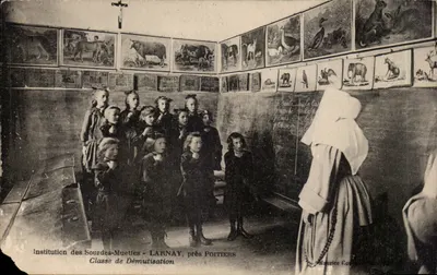 Instituição das Surdas-Mudas - LARNAY, perto de POITIERS — Classe de Démutização — Maurice Couvreur