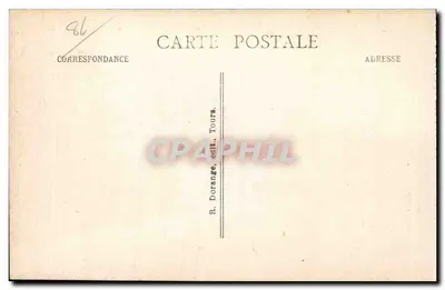 La Roche-Posay (Vienne) — A Igreja e o Rio Creuse — R. Dorange, Tours — Verso