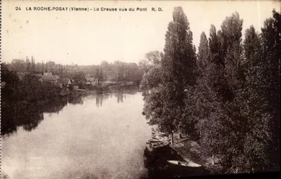 La Roche-Posay (Vienne) - A Creuse vista do Ponte - R. D.