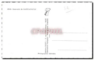 Saint-Aygulf — Souvenir de Saint-Aygulf — Éditions S.E.P.T. - NICE — Rewers