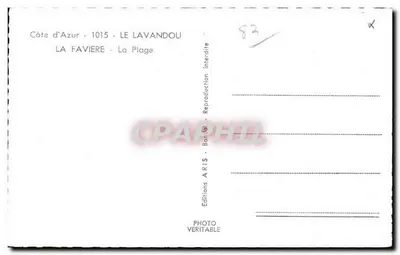 Le Lavandou — La Favière — La Plage — Éditions ARIS — Rewers
