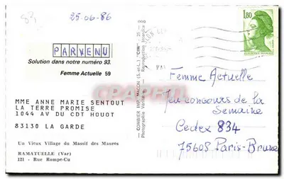 Visão de um velho vilarejo — Ramatuelle (Var) — Combièr Imp. 'CIM' — Verso