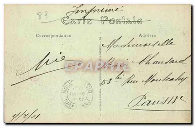 Saint-Raphaël (Var) — Widok na Fréjus, bulwar Félix-Martin i bany. — Rewers