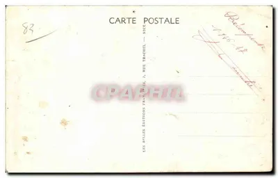 Hyères-les-Palmiers — Vista de los hoteles y el castillo. — Reverso