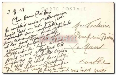 Tarjeta postal antigua: Vista de los Rochers de la Pointe Saint Gildas — Reverso