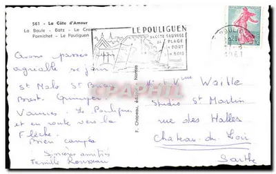 La Côte d'Amour — widok panoramiczny — F. Chopeau, Nantes, n° 561 — Rewers