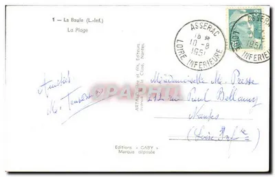 La Baule (L.-Inf.) — A Praia — Edições GABY — Verso