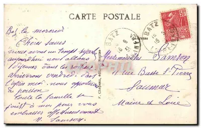 Le Croisic (Loire-Inf.) — Praia de Port-Lin — Maré alta — F. Chapeau, editor Nantes, n° 705 — Verso