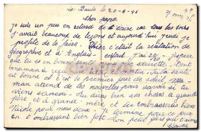 La Baule — Parc des Dryades, a subida do Belvédère — n°139 — Verso